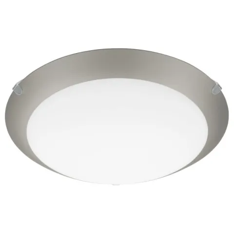 Candeeiro de Teto Redondo em Metal e Vidro Branco Acetinado MARS 1 EGLO 89248