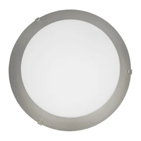Candeeiro de Teto Redondo em Metal e Vidro Branco Acetinado MARS 1 EGLO 89248