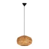 Candeeiro de Teto SHELDON com Abajur em Corda Natural e Metal Preto 44143