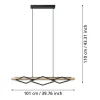 Candeeiro de teto suspenso BOYAL com LED e madeira clara EGLO 901927