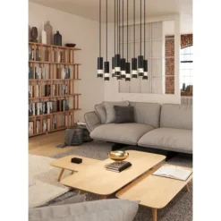 Candeeiro de teto suspenso com 10 luzes LED e efeito bolhas BERNABETA EGLO 39708