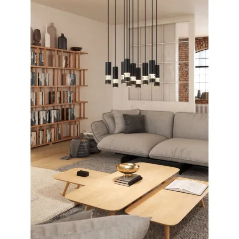 Candeeiro de teto suspenso com 10 luzes LED e efeito bolhas BERNABETA EGLO 39708