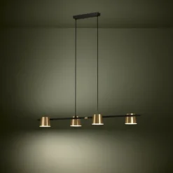 Candeeiro de teto suspenso com LED e latão escovado ALTAMIRA EGLO 39985