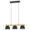 Candeeiro de teto suspenso com madeira e metal SHERBURN EGLO 43739