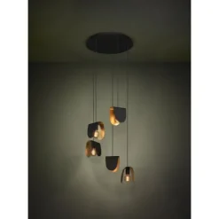 Candeeiro de teto suspenso com 5 elementos orgânicos SERENARA EGLO 390183