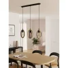 Candeeiro de teto suspenso com madeira e metal BASILDON EGLO 43462