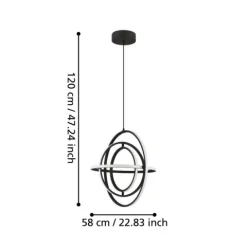 Candeeiro de teto suspenso com LEDs ajustáveis RETORNIO EGLO 39893