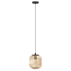 Candeeiro de teto suspenso com abajur em bambu natural BORDESLEY EGLO 43231