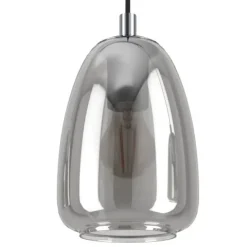 Candeeiro de teto suspenso com vidro preto fumado ALOBRASE EGLO 98616