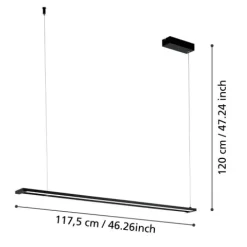 Candeeiro de teto suspenso com LED regulável AMONTILLADO EGLO 98492