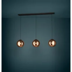 Candeeiro de teto suspenso com vidro cobre CORDOBA EGLO 390095