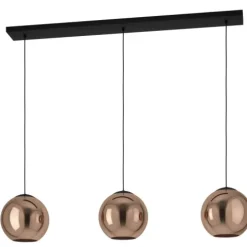 Candeeiro de teto suspenso com vidro cobre CORDOBA EGLO 390095