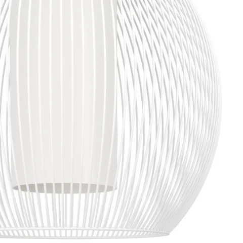 Candeeiro de teto suspenso com abajur de arame branco RAZONI 1 EGLO 900829
