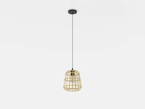 Candeeiro de teto suspenso com abajur de bambu MONTEZUELO EGLO 390152