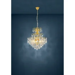 Candeeiro de teto suspenso em metal e cristal FENOULLET 1 EGLO 39605