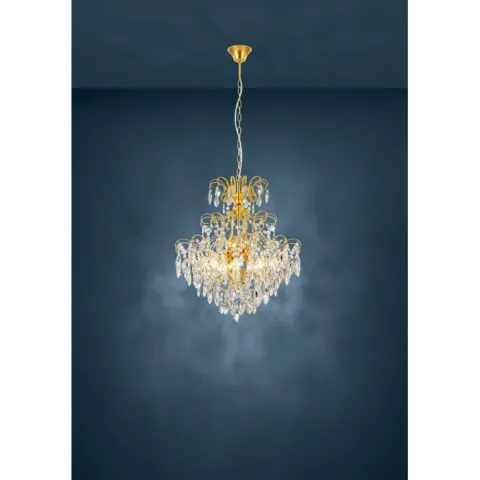 Candeeiro de teto suspenso em metal e cristal FENOULLET 1 EGLO 39605