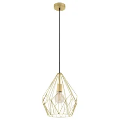 Candeeiro de teto suspenso em forma de diamante dourado CARLTON EGLO 49933