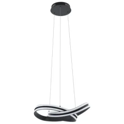 Candeeiro de teto suspenso LED moderno em aço preto CORREDERA EGLO 99249