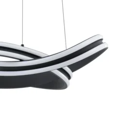 Candeeiro de teto suspenso LED moderno em aço preto CORREDERA EGLO 99249