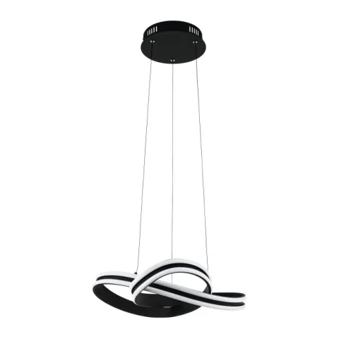 Candeeiro de teto suspenso LED moderno em aço preto CORREDERA EGLO 99249