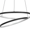 Candeeiro de teto suspenso LED com perfil curvo preto RUOTALE EGLO 900472
