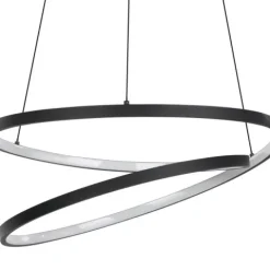Candeeiro de teto suspenso LED com perfil curvo preto RUOTALE EGLO 900472