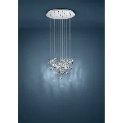 Candeeiro de Teto Suspenso PIANOPOLI com Cristais e LED, 110 cm EGLO 93662