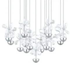 Candeeiro de Teto Suspenso PIANOPOLI com Cristais e LED, 110 cm EGLO 93662