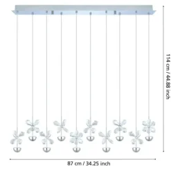 Candeeiro de Teto Suspenso PIANOPOLI EGLO em Aço Inoxidável com LEDs EGLO 93663