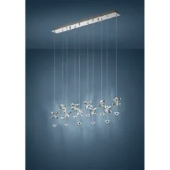 Candeeiro de Teto Suspenso PIANOPOLI EGLO em Aço Inoxidável com LEDs EGLO 93663