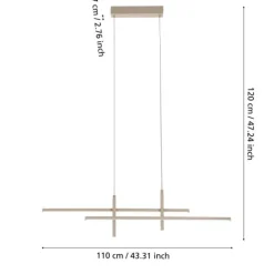 Candeeiro de Teto Suspenso TREPILIANO LED Areia Design Moderno 901887