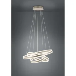 Candeeiro de teto TONARELLA com LED e anéis metálicos champanhe EGLO 39314