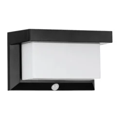 Candeeiro solar de parede preto e branco UTRERA EGLO 48968