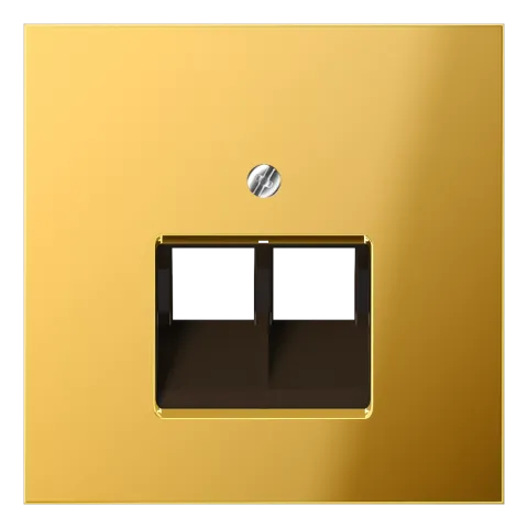 Capa para caixas de derivação dourado Série LS JUNG GO2969-2UA