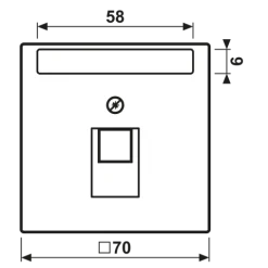 Capa para caixas de derivação IAE/UAE preto mate LS JUNG LS969-1NAUASWM
