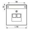 Capa para caixas de derivação 2 x 8-pólos latão classic Série LS JUNG ME2969-2NAUAC