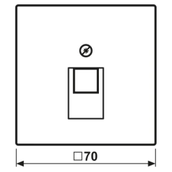 Capa para caixas de derivação 1 x 8-pólos branco LS JUNG LS969-1UAWW