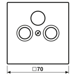 Capa para tomadas Sat/BK universais dourado Série LS JUNG GO2990SAT