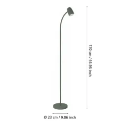 CARLO Candeeiro de Pé EGLO - Design Minimalista e Ajustável 902173