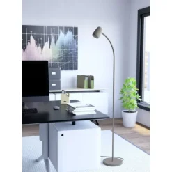 CARLO Candeeiro de Pé Preto EGLO - Luz Ajustável 85cm 902171