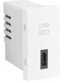 Carregador USB tipo C - 1 módulo - branco - 45387 SBR - Série Quadro 45 - Efapel