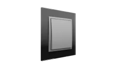 Comutador de Escada Cristal Negro/Alumina, Logus 90 Crystal - Kit Completo