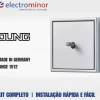 Comutador de Escada Duplo Branco LS 990 - JUNG - Kit Completo