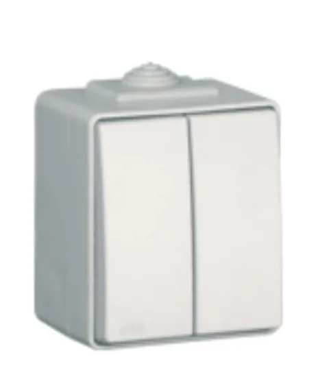 Comutador de Escada Duplo Estanque 250V 16A IP65 Branco Efapel 48101 CBR