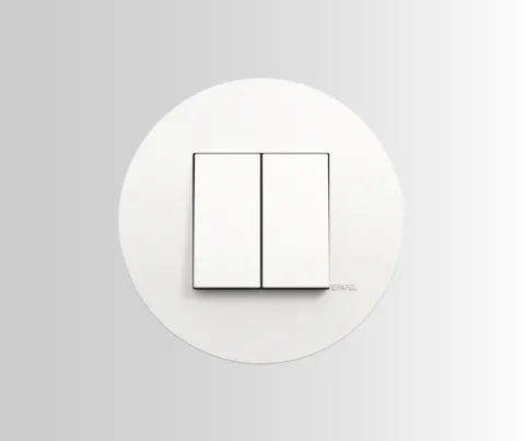 Comutador de Escada Duplo - Siza Vieira - branco - Kit Completo