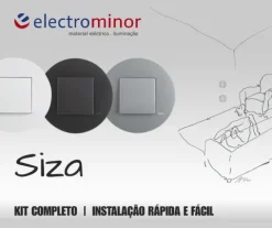Comutador de Escada Siza Vieira - branco mate - Kit Completo