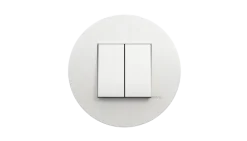 Comutador de Lustre Siza Vieira / Interruptor duplo - branco mate - Kit Completo
