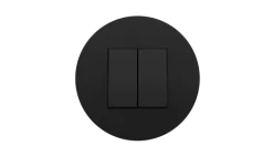 Comutador de Lustre Siza Vieira / Interruptor duplo - preto mate - Kit Completo