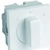 Comutador rotativo Efapel de 2 módulos, 45301 branco - SBR-SBM Série Quadro 45