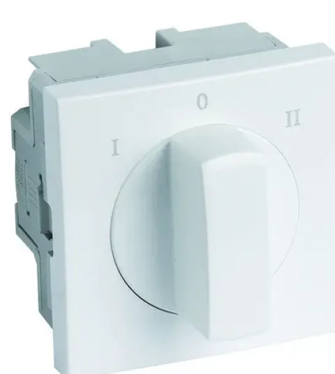 Comutador rotativo Efapel de 2 módulos, 45301 branco - SBR-SBM Série Quadro 45